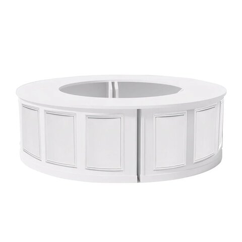 Bar - Lainey Full Circle - White Wood Frame - White Wood Top