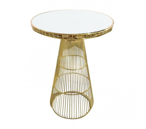 Cocktail Table - Olivia - Gold Frame - White Top