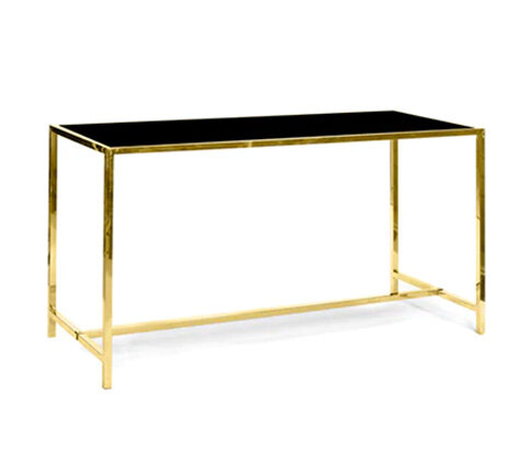 Communal Table - Ringling - Gold Frame - Black Top