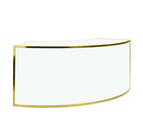 Bar - Ringling 1/4 Curve - Gold Frame - White Top