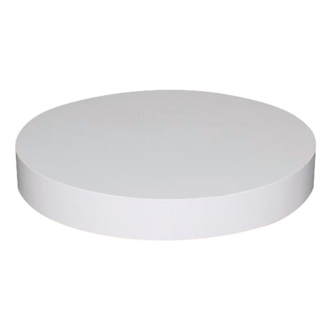 Platform - 6FT Round - White Wood Frame - White Wood Top