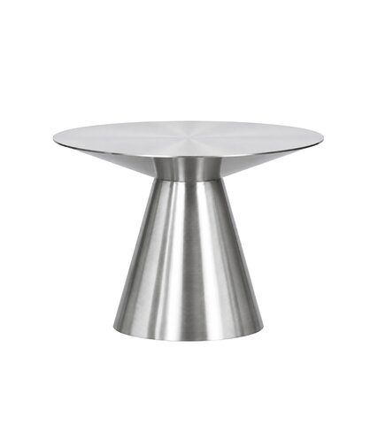 Side Table - Benjamin - Silver Frame - Silver Top