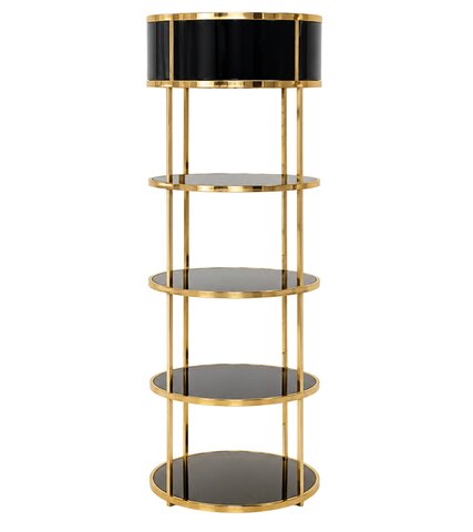 Bar Back - Ringling Round - Gold Frame - Black Top
