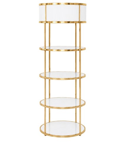 Bar Back - Ringling Round - Gold Frame - White Top