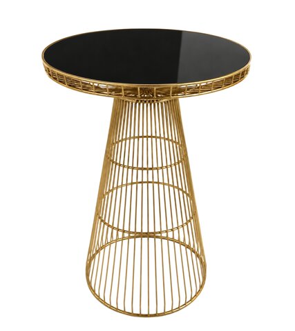 Cocktail Table - Olivia - Gold Frame - Black Top