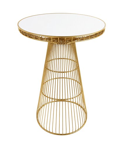Cocktail Table - Olivia - Gold Frame - White Top