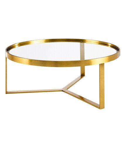 Coffee Table - Cooper - Gold Frame - Glass Top