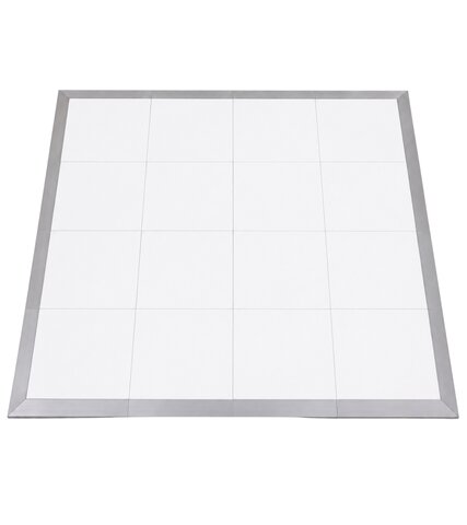 Dance Floor - All White - Silver Frame