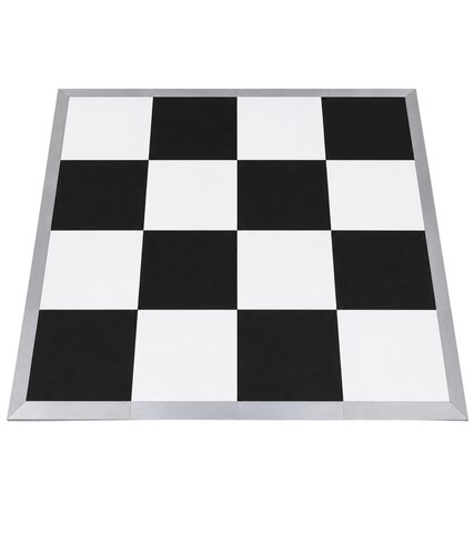 Dance Floor - Black And White - Silver Frame