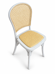 Harper Bent Cane Dining Chair - White Resin