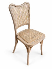 Abigail Dining Chair - White Wash Rattan Resin