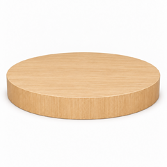 Platform - 6FT Round - Natural Wood Frame - Natural Wood Top