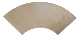 7FT Serpentine Wood Folding Table