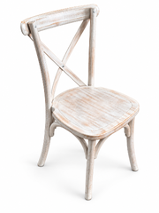 Cross Back Dining Chair - White