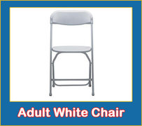 Adult White Folding Chair