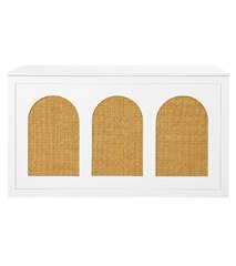 Bar - Harper Rattan 6' - White Wood Frame - White Wood Top