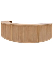 Bar - Hollis 1/2 Circle - Ash Wood Frame - Ash Wood Top