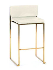 Barstool - Addison - Gold Frame - White Faux Leather