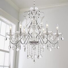 Crystal Raindrop Chandelier Silver