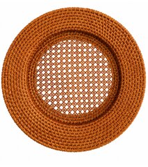 Charger - Rattan - Walnut 13"