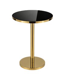 Cocktail Table - Porter - Gold Frame - Black Top