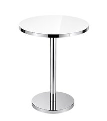 Cocktail Table - Porter - Silver Frame - White Top