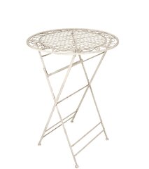 Cocktail Table - Wisteria - Antique White Metal