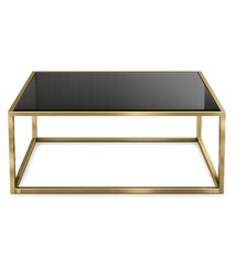 Coffee Table - Ringling Square - Gold Frame - Black Top