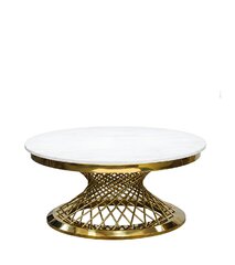 Coffee Table - Diana - Gold Frame - White Acrylic Top
