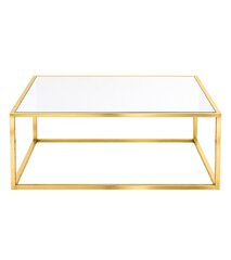 Coffee Table - Ringling Square - Gold Frame - White Top