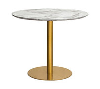 Cocktail Table - Cooper - Gold Frame - Faux Marble Top