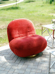 Side Chair - Pearl - Gold Legs - Crimson Velvet