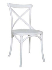 Cross Back Dining Chair - White