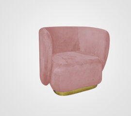 Club Chair - Donna - Gold Legs - Dusty Rose Velvet