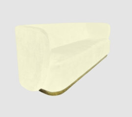 Sofa - Donna - Gold Legs - Ivory Velvet