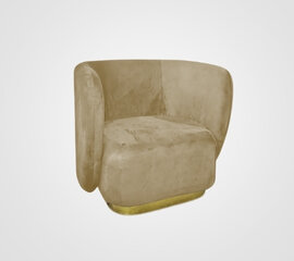 Club Chair - Donna - Gold Legs - Mocha Velvet
