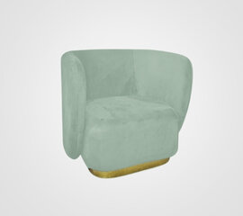 Club Chair - Donna - Gold Legs - Sea Salt Green Velvet