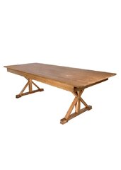 Chestnut Farm Dining Table - X Leg