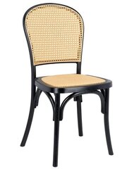 Harper Bent Cane Dining Chair - Black Resin
