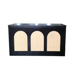 Bar - Harper Rattan 6' - White Wood Frame - White Wood Top