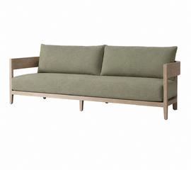 Outdoor Sofa - Hunter - Ash Wood Legs - Green Fabric