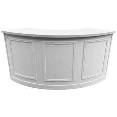 Bar - Lainey 1/2 Circle - White Wood Frame - White Wood Top