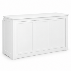 Bar - Lainey 6FT Straight - White Wood Frame - White Wood Top