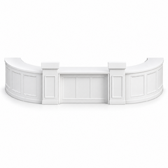 Bar - Lainey 2 Post C - White Wood Frame - White Wood Top