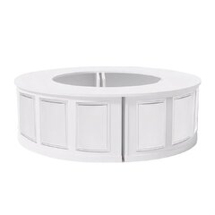Bar - Lainey Full Circle - White Wood Frame - White Wood Top