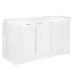 Bar - Lainey 6FT Straight - White Wood Frame - White Wood Top