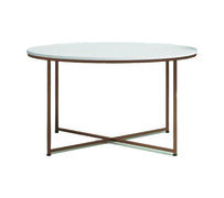 Coffee Table - Monica - Gold Frame - Wood Top