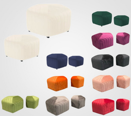Ottoman Set - Jack And Jill - Velvet