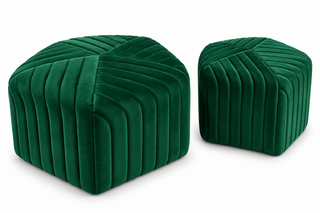 Ottoman Set - Jack And Jill - Emerald Velvet