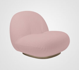 Side Chair - Pearl - Gold Legs - Rose Velvet